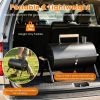 Portable Charcoal Grill Foldable Bbq Grill With Double-Sided Cooking Design, Chimney Vent, 10 Stainless Steel Skewers Carry Handle Outdoor Barbecue Gr