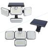 2 Pack Solar Powered Wall Lights Ip44 Waterproof Motion Sensor Lights With 4 Adjustable Heads 333Pcs Led Beads 120° Sensing Angle Remote Control For Y