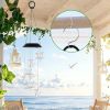 Solar Moon And Star Wind Chime 7 Color Changing Wind Chime For Outside Ipx4 Waterproof Outdoor Garden Yard Decor