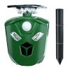Electric Solar Powered Ultrasonic Animal Repeller 360° Ultrasonic Animal Driver With Motion Sensor Led Flashing Lights Waterproof Outdoor Animal Repel