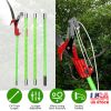 2 In 1 Extra Long Manual Pole Saw 8.23-15.12Ft Extendable Tree Pruner For High Branches With Pruner Scissors 2 Double-Hooked Saw Blades Goggles Gloves
