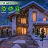 4Packs Solar Christmas Tree Lights Xmas Garden Decorations Tree Stake Lamp 20Leds Solar Decor Light With Constant And Flashing Mode For Pathway Yard P