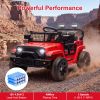 24V Kids Ride On Car With 2.4G Parent Remote Control, 4Wd Electric Ride On Truck With Dual 80W Motors, Four-Wheel Suspension, Led Headlights, Wireless