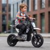 24V Kids Electric Motocross Ride On Motorcycle, 200W High Speed Hub Motor Dirt Bike Toy With Rear Shock Absorber, Adjustable Speed, Led Breathing Ligh
