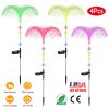 4Pcs Solar Powered Jellyfish Lights Ip44 Waterproof Decorative Outdoor Lamps 7 Color Changing Night Light
