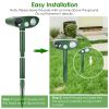 Solar Ultrasonic Animal Repeller Pir Sensor Animal Repellent Chaser With Flashing Light Ipx4 Waterproof For Chasing Deer Raccoon Squirrel Rat Skunk Ra