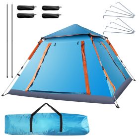 4-5 Person Camping Tent Outdoor Foldable Waterproof Tent With 2 Mosquito Nets Windows Carrying Bag For Hiking Climbing Adventure Fishing
