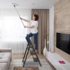 3-Step Foldable Ladder With Wide Anti-Slip Pedal Safety Locking Design Soft Handgrip Portable Lightweight Folding Step Stool 330Lbs Load Capacity For