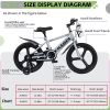 18 Inch Kids Bike With Training Wheels, Children\'S Bicycle With Magnesium Alloy Wheels, Dual U-Brakes, Adjustable Quick-Release Seat, Water Bottle &