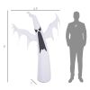 6 Ft Halloween Inflatable Ghost Outdoor Decoration With Built-In White Led Lights, Ip44 Weather-Resistant Blow Up Ghost With Stakes And Tether Ropes F