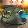5-8 Person Pop Up Tent Automatic Setup Camping Tent Waterproof Instant Setup Tent With 4 Tent Poles 2 Mosquito Net Windows Carrying Bag For Hiking Cli