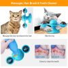 Windmill Cat Toy Turntable Interactive Teasing Pet Toy Wall Mount Turning Tickle Scratch Hair Brush Cat Toy With Catnip Light Ball
