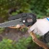 2-In-1 Cordless Pole Saw & Mini Chainsaw Electric Mini Chainsaw Length Adjustable Cordless Chain Saw With 2Pcs 3000Mah Batteries 4In/6In Chains For Tr