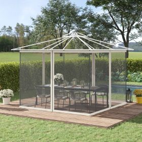Replacement Mesh Sidewall Netting for 10' x 10' Gazebos and Canopy Tents with Zippers, (Sidewall Only) White