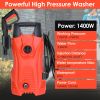 Electric High Pressure Washer 1740Psi Max 2.6Gpm Powerful Car Washer Pressure Cleaner With Adjustable Spray Nozzle Soap Dispenser Ipx5 Waterproof For