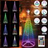 Led Smart Christmas Cone Tree Outdoor Lighted Christmas Tree Light With App Control Remote Control Ip44 Waterproof Timer 210 Modes For Indoor Outside