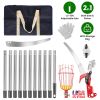 2-In-1 Pole Saw & Fruit Picker With 1.3-13Ft Extendable Stainless Steel Pole Manual Tree Pruner With 65Mn Steel Blade Fruit Picking Basket Storage Bag
