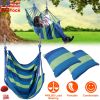 440Lbs Hammock Hanging Chair Canvas Porch Patio Swing Seat Portable Camping Rope Seat W/ 2Pillows