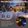 2Pack 37.4In Height Solar Christmas Tree With 100 Colorful Led Beads 8 Lighting Modes For Xmas Decoration Ip44 Waterproof Outdoor Pathway Stake Light