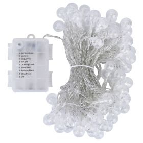 32.8Feet Globe String Lights Battery Powered Waterproof Decorative Fairy Lamp With 8 Lighting Modes Remote Control For Garden Lawn Patio