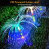 4Pcs Solar Powered Jellyfish Lights Ip44 Waterproof Decorative Outdoor Lamps 7 Color Changing Night Light