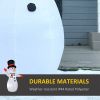 8Ft Inflatable Waving Snowman Christmas Decoration With Warm White Led Lights Built-In Fan 5 Ground Stakes 3 Tether Ropes & Sandbag Outdoor Yard Lawn