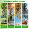 Hummingbird Wind Chimes For Outside Metal Wind Chimes With Aluminum Tubes Deep Soothing Sound Decor For Garden Yard Home Patio Gift For Women Men