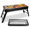 Foldable Charcoal Bbq Grill Stainless Steel Grill Net Easy Setup Portable Tabletop Barbecue Grill For Camping Picnic Outdoor Party Backyard