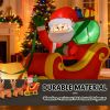 8Ft Inflatable Santa Claus On Sleigh With Reindeer 6 Pre-Lit Warm White Led Lights Christmas Blow Up Yard Decoration Outdoor Indoor Holiday Lawn Garde