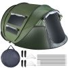 5-8 Person Pop Up Tent Automatic Setup Camping Tent Waterproof Instant Setup Tent With 4 Tent Poles 2 Mosquito Net Windows Carrying Bag For Hiking Cli