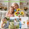 Solar Sunflower Lights Outdoor Waterproof Warm White Solar Landscape Lights With 2 Lighting Modes Ip44 Decorative Solar Flower Lights For Yard Patio P