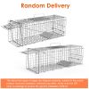 Humane Cat Trap Cage Catch Release Live Animal Rodent Cage Collapsible Galvanized Wire For Small Raccoons Beavers Groundhogs Foxes Armadillos