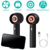 Portable Handheld Fan Rechargeable Pocket Personal Fan Quiet Desk Phone Holder Fan With 3 Speeds Removable Base For Commute Office Outdoor Indoor