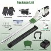 20In Cordless Hedge Trimmer 21V Handheld Bush Trimmer Electric Grass Shrub Trimmer With Dual-Action Blades 0.6In Cutting Diameter Safety Lock Adjustab