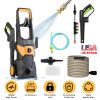 4200Psi 1.85Gpm 1800W Electric Pressure Washer High Pressure Cleaning Machine Portable Car Power Washer With Spray Gun 4 Nozzles Foam Cannon Holders F