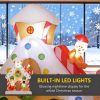 7.2Ft Inflatable Gingerbread House Christmas Decoration With Warm White Led Lights Built-In Fan 6 Ground Stakes & 2 Tether Ropes Outdoor Yard Lawn Hol