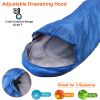 Camping Sleeping Bags For Adults Teens Moisture-Proof Hiking Sleep Bag With Carry Bag 32-50℉ For Spring Autumn Winter Seasons