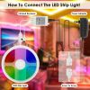 Led Strip Lights 16.4Ft 150 Leds Rgb Color Changing Lamp Ip65 Waterproof 5050 Led Dimmable Led Decorative Lights Diy Strip Lights W/ Ir Remote