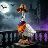 Porch Goose Halloween Costume For 23" Goose Statue Pumpkin Bandana & Cowboy Hat Halloween Yard Decor