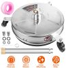 15In High Pressure Washer Flat Surface Cleaner 4000Psi Stainless Steel Disc Power Washer Broom With 3 Wheels 2 Washer Extension Wands 2 Replacement No