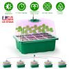 5Packs Seed Starter Tray With Grow Light Humidity Dome Germination Kit With 5-Level Brightness 4 Timers For Indoor Greenhouse