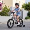 16 Inch Kids Bike With Training Wheels, Children\'S Bicycle With Magnesium Alloy Wheels, Dual U-Brakes, Adjustable Quick-Release Seat, Water Bottle &