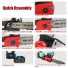 12Inch Electric Cordless Chainsaw With 2Pcs 21V 3.0Ah Battery And Charger Brushless Battery Operated Handheld Chainsaw With Auto Oiler Safety Switch F