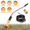 180,000 Btu Propane Weed Torch Heavy Duty Weed Burner Flame Weeder With 10Ft Hose Piezo Ignition Adjustable Flame Control For Weeds Ice Snow Asphalt F