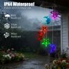 2Pack Solar Moon And Star Wind Chimes 7 Color Changing Wind Chimes For Outside Ipx4 Waterproof Outdoor Garden Yard Decor