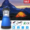 Camping Light Hand Crank Hiking Emergency Spotlight Lantern Lamps W/ Car Charger