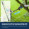 2-In-1 8” Cordless Electric Pole Saw And Mini Chainsaw With Extension Poles 2Pcs 21V 3.0Ah Batteries Adjustable Length Chain Saw With Auto Oiler Safet