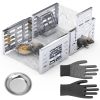 2Pcs Humane Rat Trap Catch And Release Live Mouse Cage Traps With Automatic Continuous Cycle Trapping For Chipmunk Rodent Mouse Small Animals