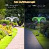 4Pcs Solar Powered Jellyfish Lights Ip44 Waterproof Decorative Outdoor Lamps 7 Color Changing Night Light