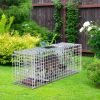 25.59Inch Live Humane Animal Trap Cage Heavy Duty Folding Catch And Release Rodent Cage For Rabbit Squirrel Possum Skunk Kitten Raccoon And More